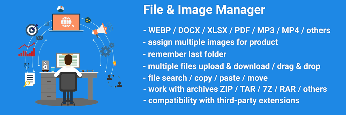 Opencart Extended File Manager (Elfinder)